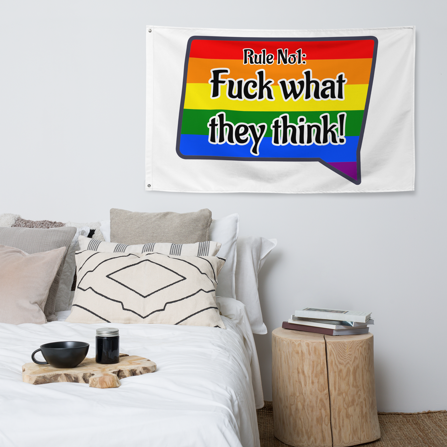 'Fuck what they think!' Flag