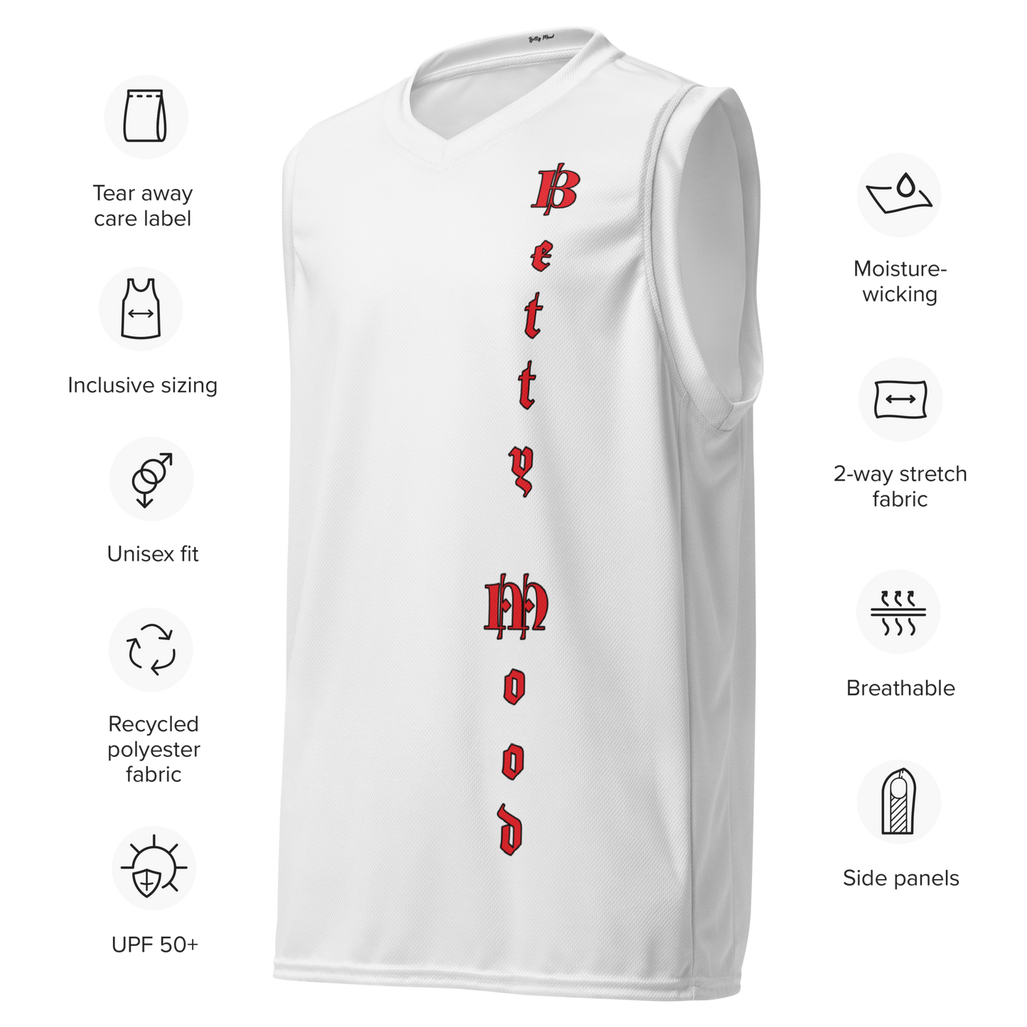 Basketball Tank 'White/Red'