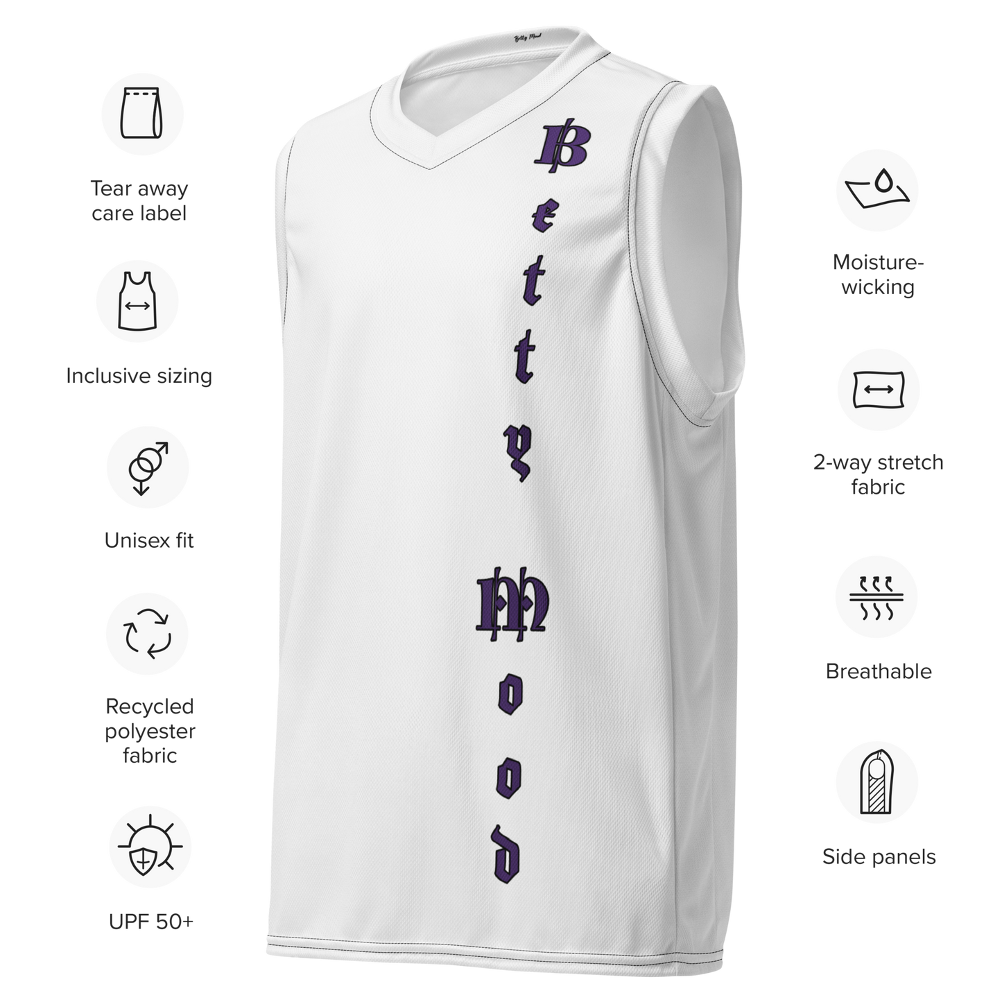 Basketball Tank 'White/Purple'