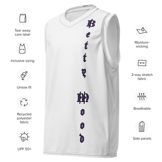 Basketball Tank 'White/Purple'