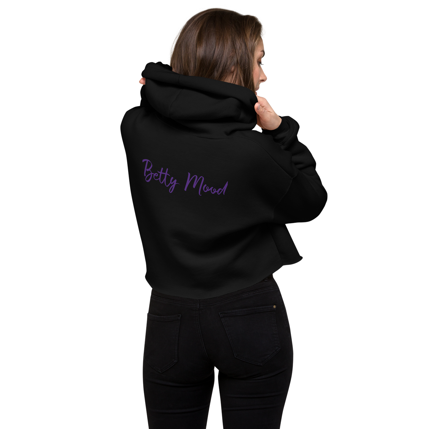 'Purple Haze' 'Betty Mood Classic' Cropped Hoodie