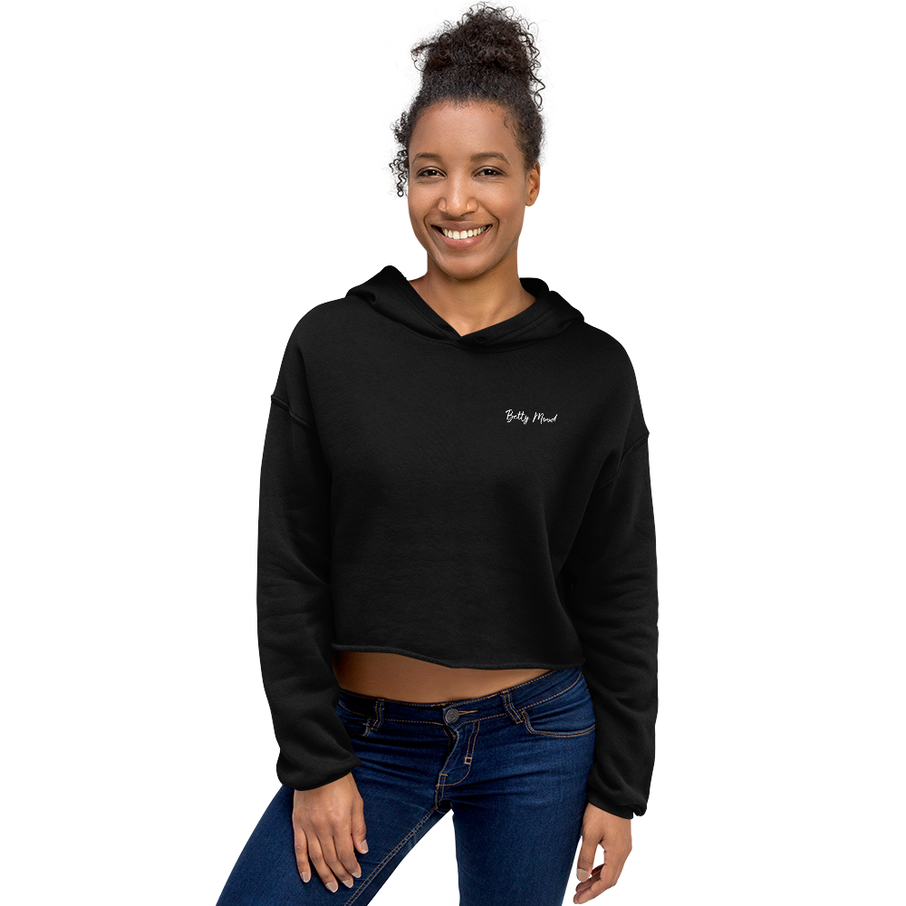 'Basic Bitch' 'Betty Mood Classic' Cropped Hoodie