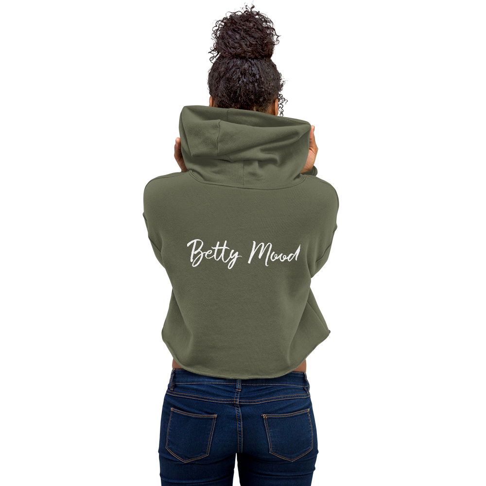 'Basic Bitch' 'Betty Mood Classic' Cropped Hoodie