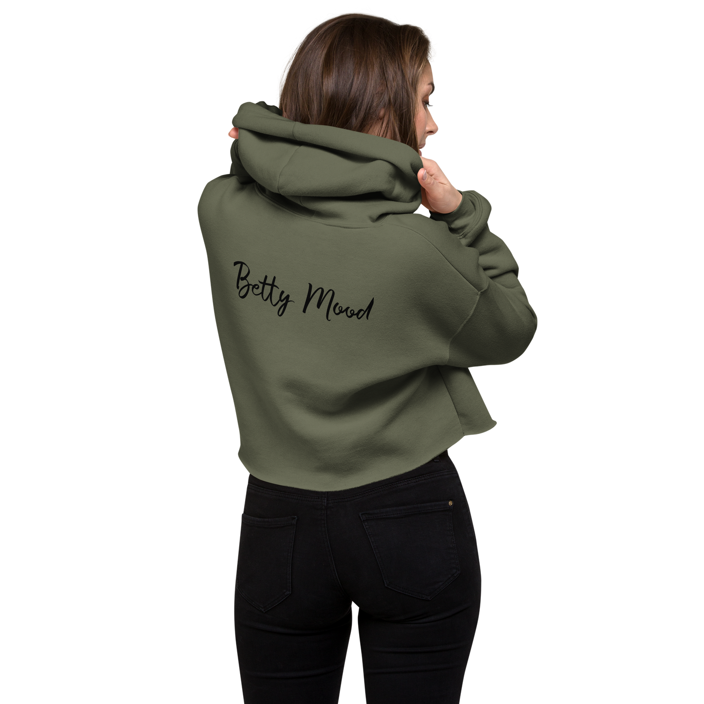 'Standard Bitch' 'Betty Mood Classic' Cropped Hoodie