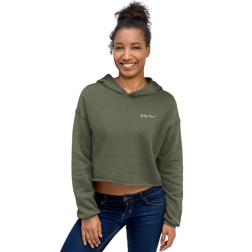 'Basic Bitch' 'Betty Mood Classic' Cropped Hoodie