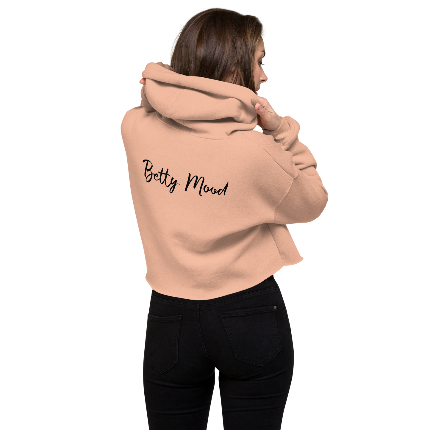 'Standard Bitch' 'Betty Mood Classic' Cropped Hoodie