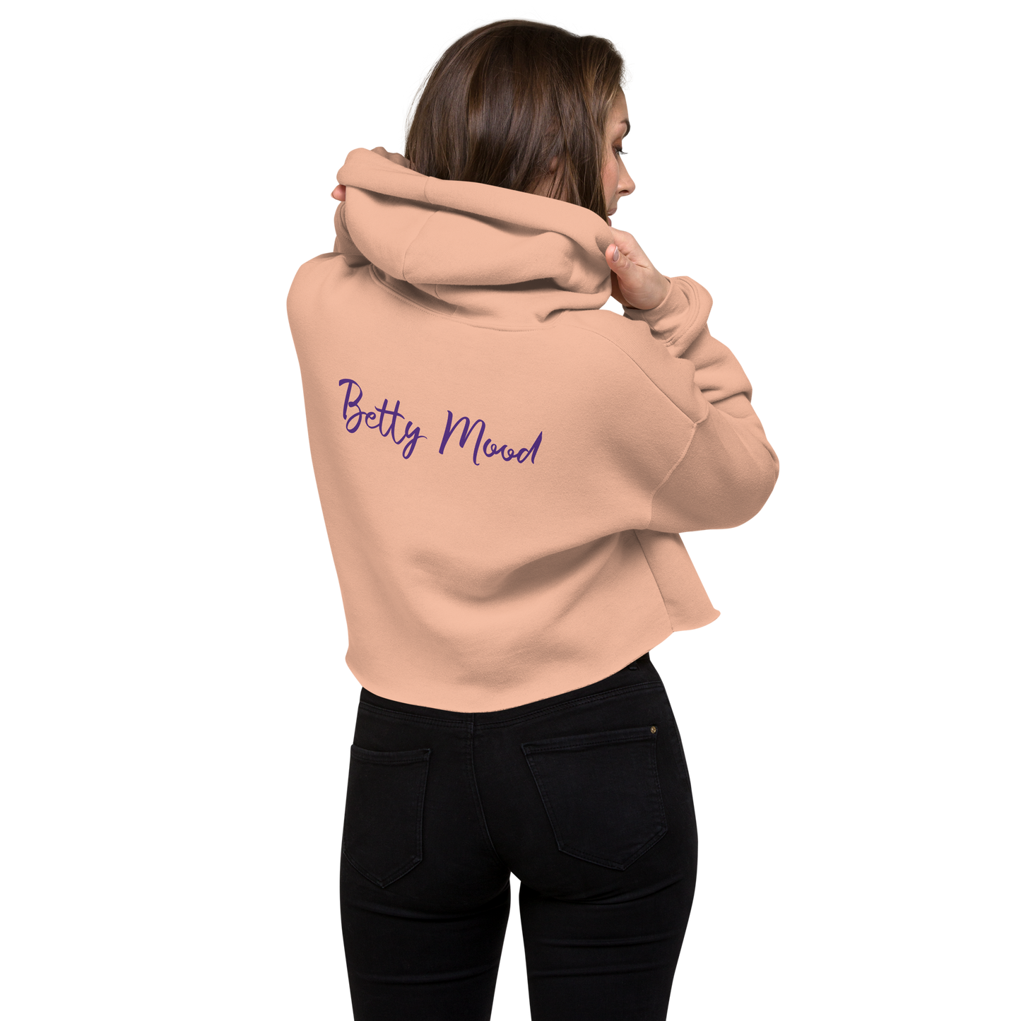 'Purple Haze' 'Betty Mood Classic' Cropped Hoodie