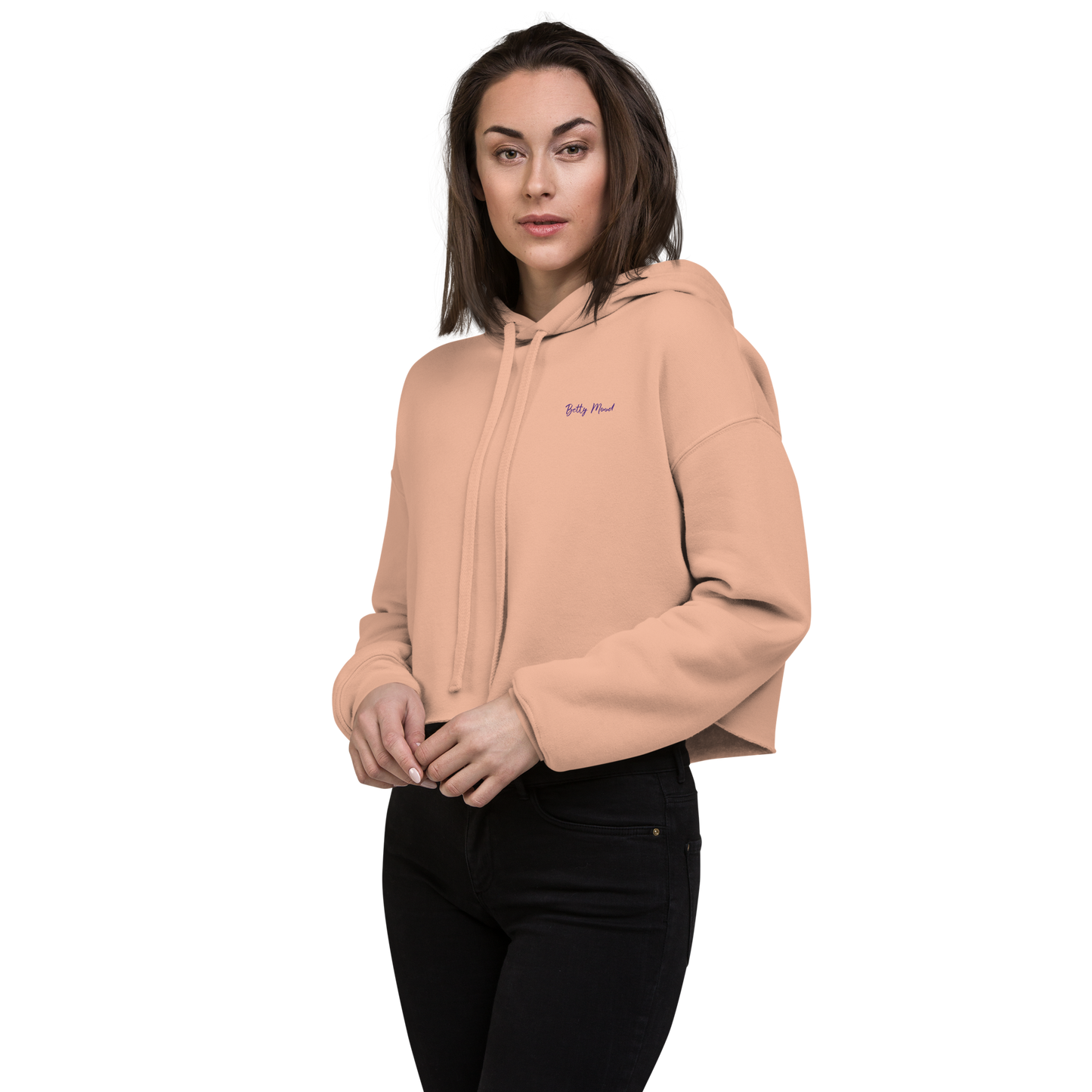 'Purple Haze' 'Betty Mood Classic' Cropped Hoodie