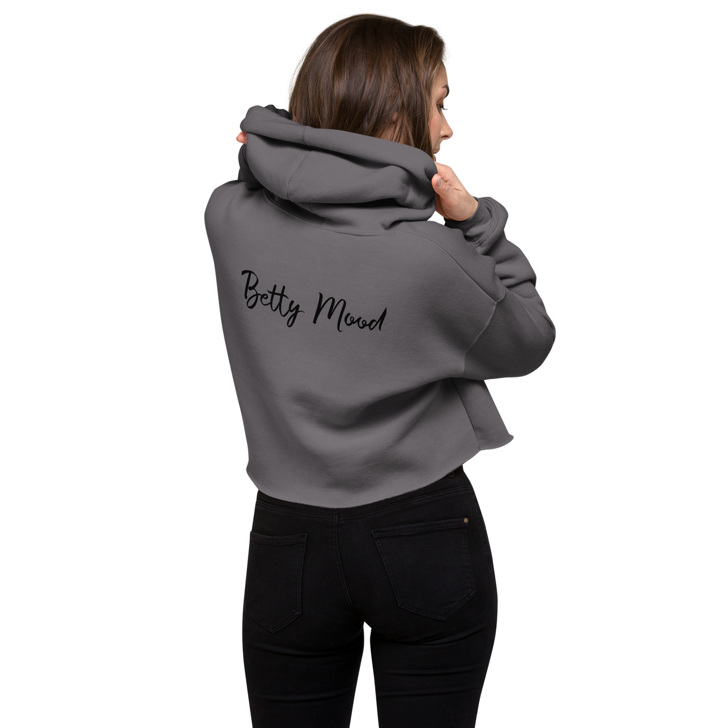 'Standard Bitch' 'Betty Mood Classic' Cropped Hoodie