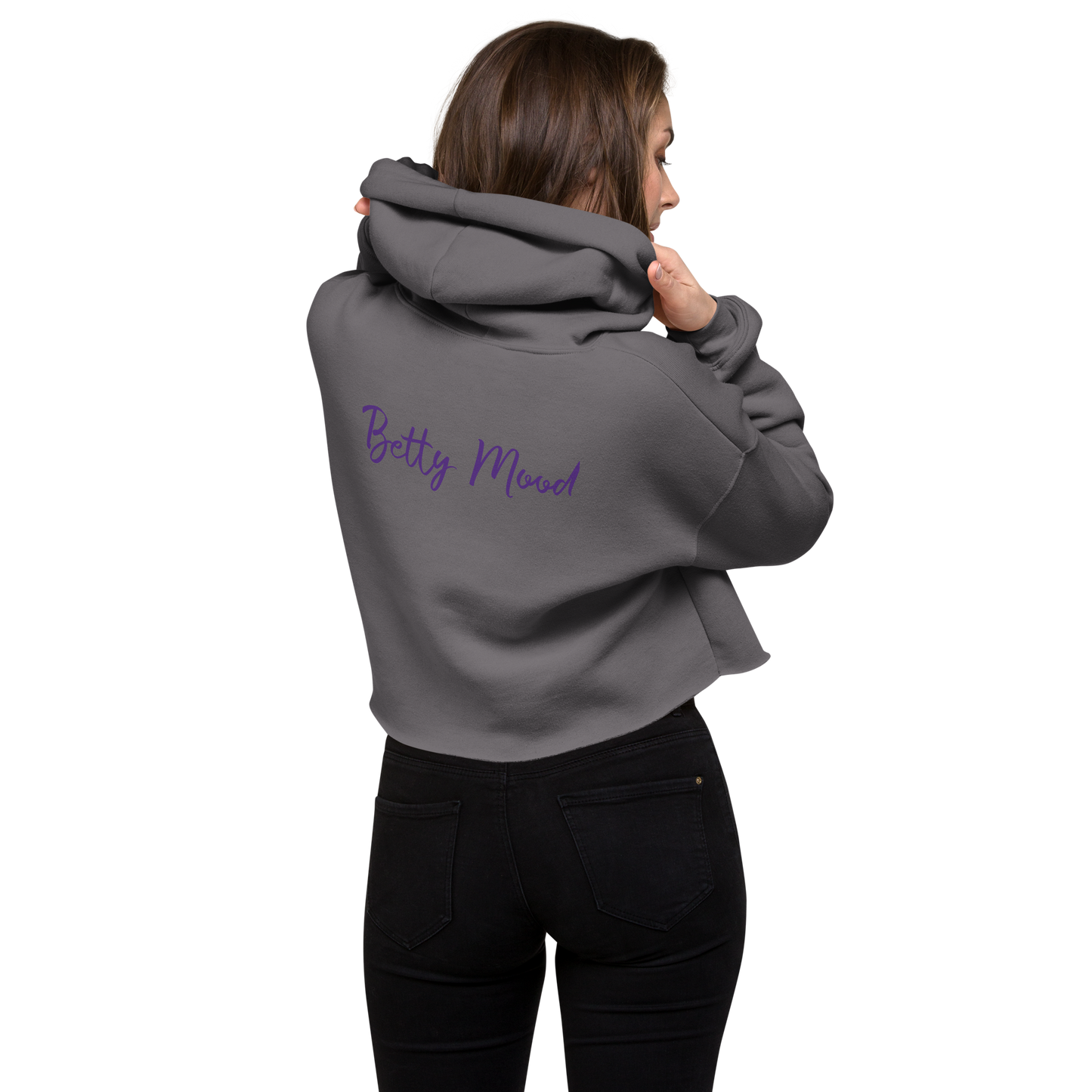 'Purple Haze' 'Betty Mood Classic' Cropped Hoodie