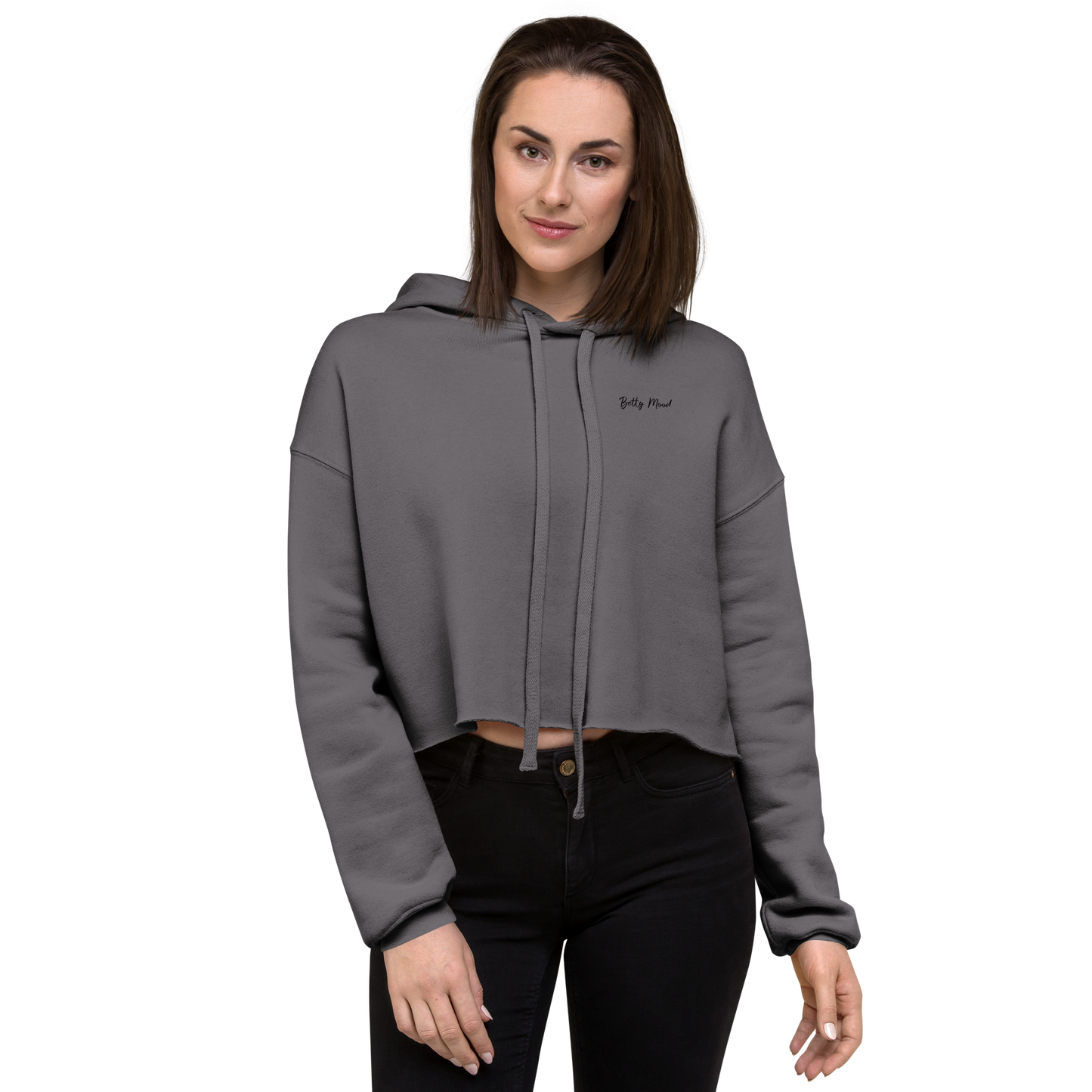 'Standard Bitch' 'Betty Mood Classic' Cropped Hoodie