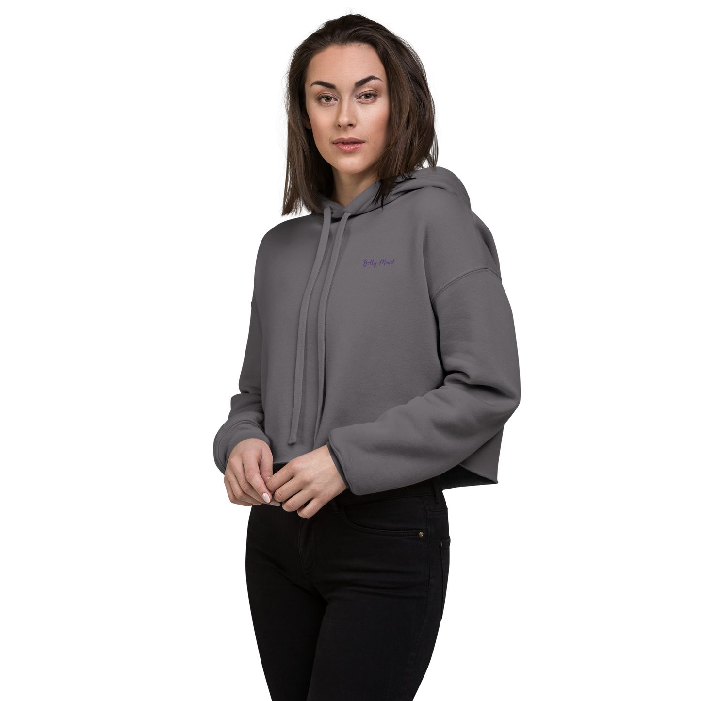 'Purple Haze' 'Betty Mood Classic' Cropped Hoodie