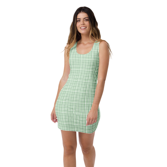 'Pinstripe Green' Dress