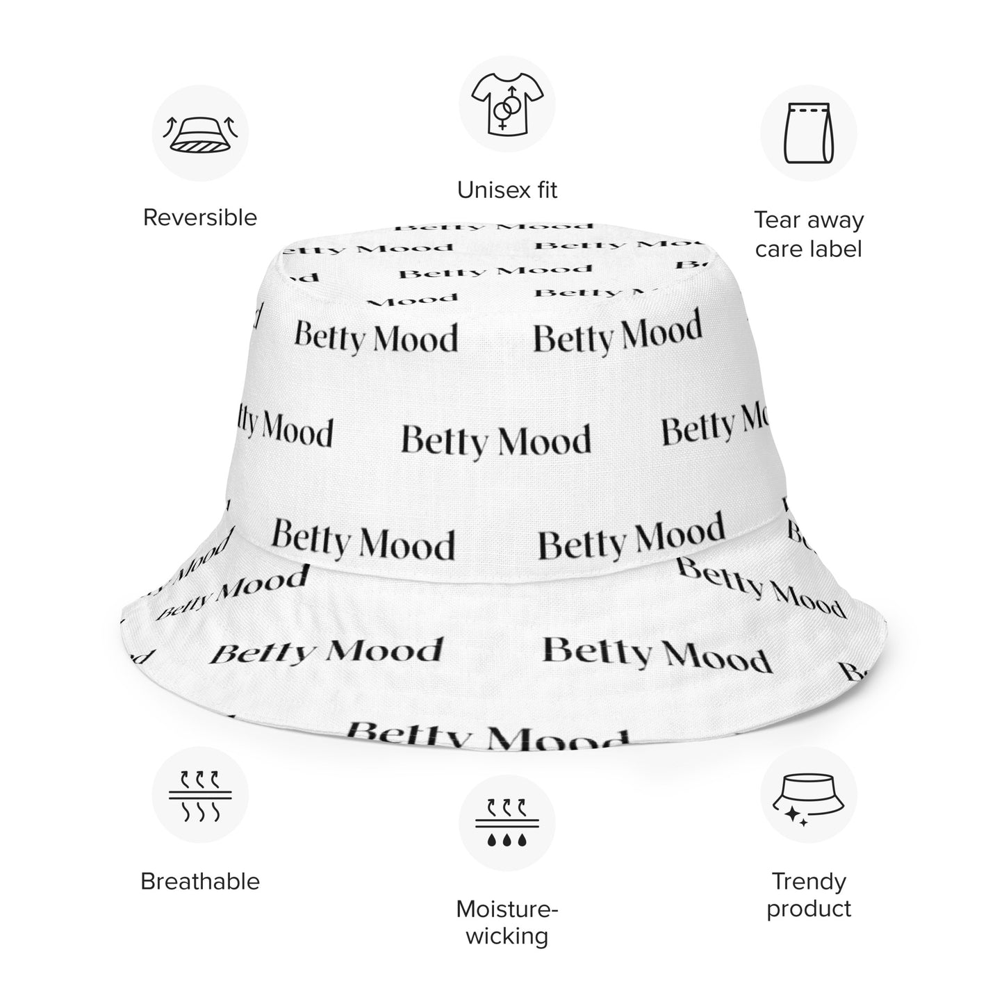 Betty Mood Classic Reversible bucket hat